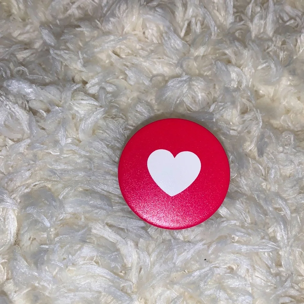New “Love” button Heart Pop Socket / red & white for phone case / stand Red